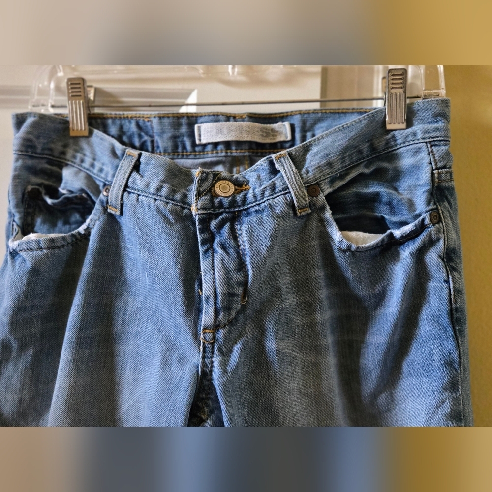 Express Womens Light Blue Flare Percision Fit Jean Y2k Vintage Size 4 Sarula - Picture 5 of 5